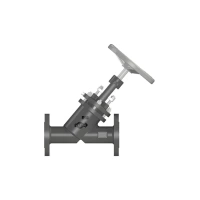 Válvula Globo de Regulagem e Bloqueio Manual com Fole | Passagem Reta (180º) | Modelo VORF