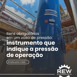 Esse item garante o monitoramento contínuo da pressão interna, contribuindo para a segurança operacional e evitando riscos de sobrepressão. Além disso, deve estar calibrado e em boas condições de funcionamento, conforme exigido pelas normas técnicas e regulamentações como a NR-13.  🔗 Clica no link da bio e fale conosco.  📍 Av. Professor Mello Cançado, 2035, Belvedere - Pará de Minas - MG  #rewengenharia #segurança #nr13 #inspecao #inspecaonr13 #vasosdepressão #manometro