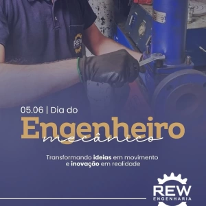 Hoje é dia de homenagear quem transforma ideias em soluções, movimentos em resultados e desafios em conquistas!  Parabéns a todos os engenheiros mecânicos pelo compromisso, dedicação e inovação. Em especial, nossa admiração e reconhecimento aos engenheiros da REW, que fazem a diferença todos os dias com competência e excelência.  Vocês são a força que move o progresso! 👷‍♂️⚙️  #rewengenharia #diadoengenheiromecanico #engenheiromecanico #nr13 #caldeiras