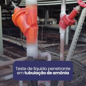 O teste de Líquido Penetrante é um ensaio não destrutivo que identifica trincas, fissuras e descontinuidades superficiais em materiais.  No vídeo, mostramos a execução desse teste em uma tubulação de amônia, garantindo a integridade do sistema e a segurança da operação.  👉 Entre em contato e saiba como a REW Engenharia pode ajudar sua empresa a operar com mais segurança e eficiência!  #REWEngenharia #SegurançaIndustrial #TesteDeLíquidoPenetrante #Inspeção #NR13 #tubulacaodeamonia